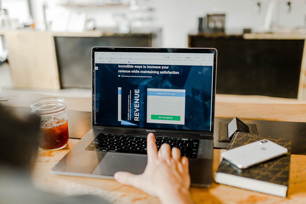 Reviewing insurance options online on a laptop
