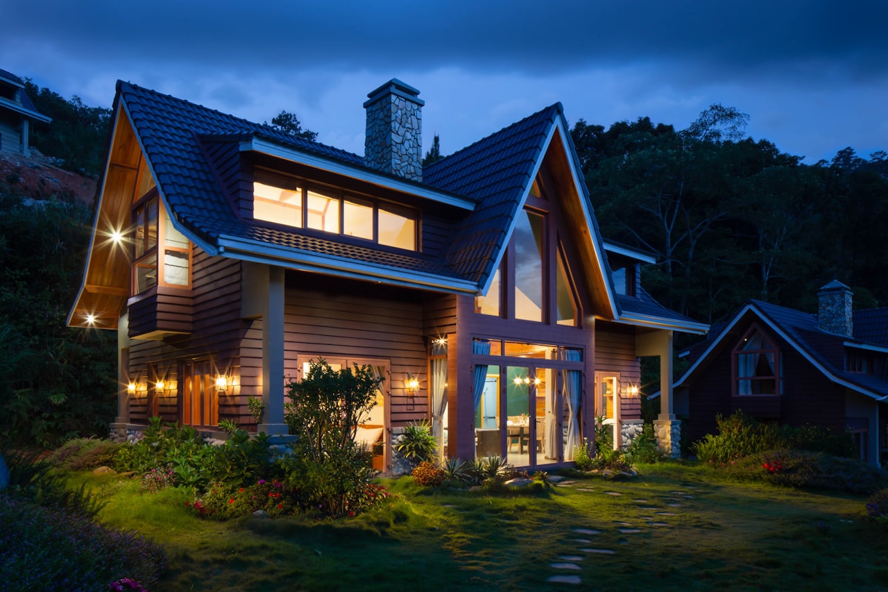 Home insurance - house at dusk