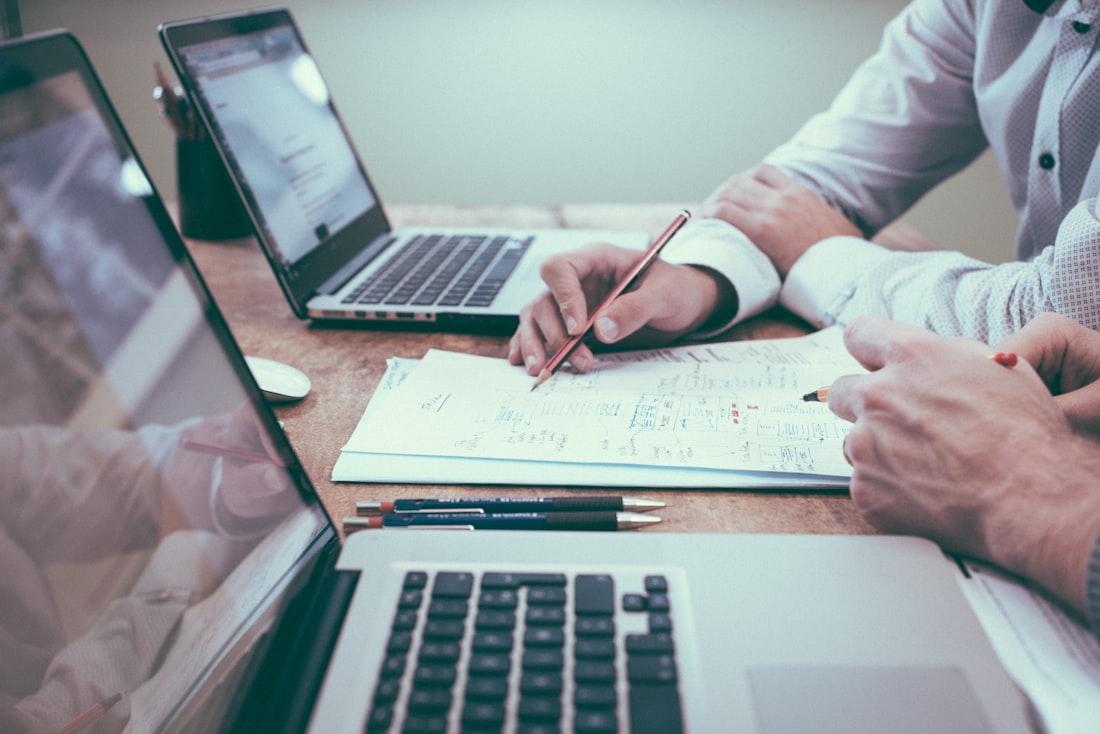 Agent reviewing paperwork for other specialty insurance