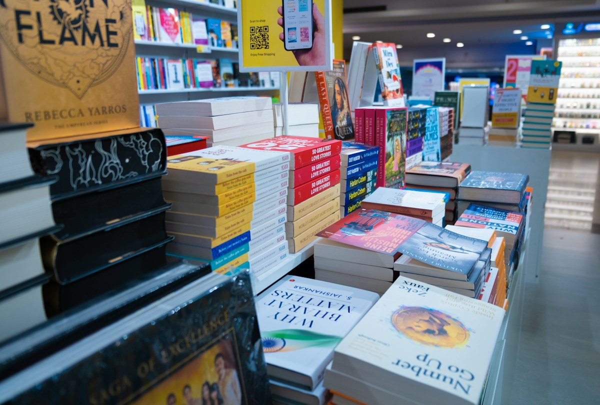 A bookstore with shelves full of books