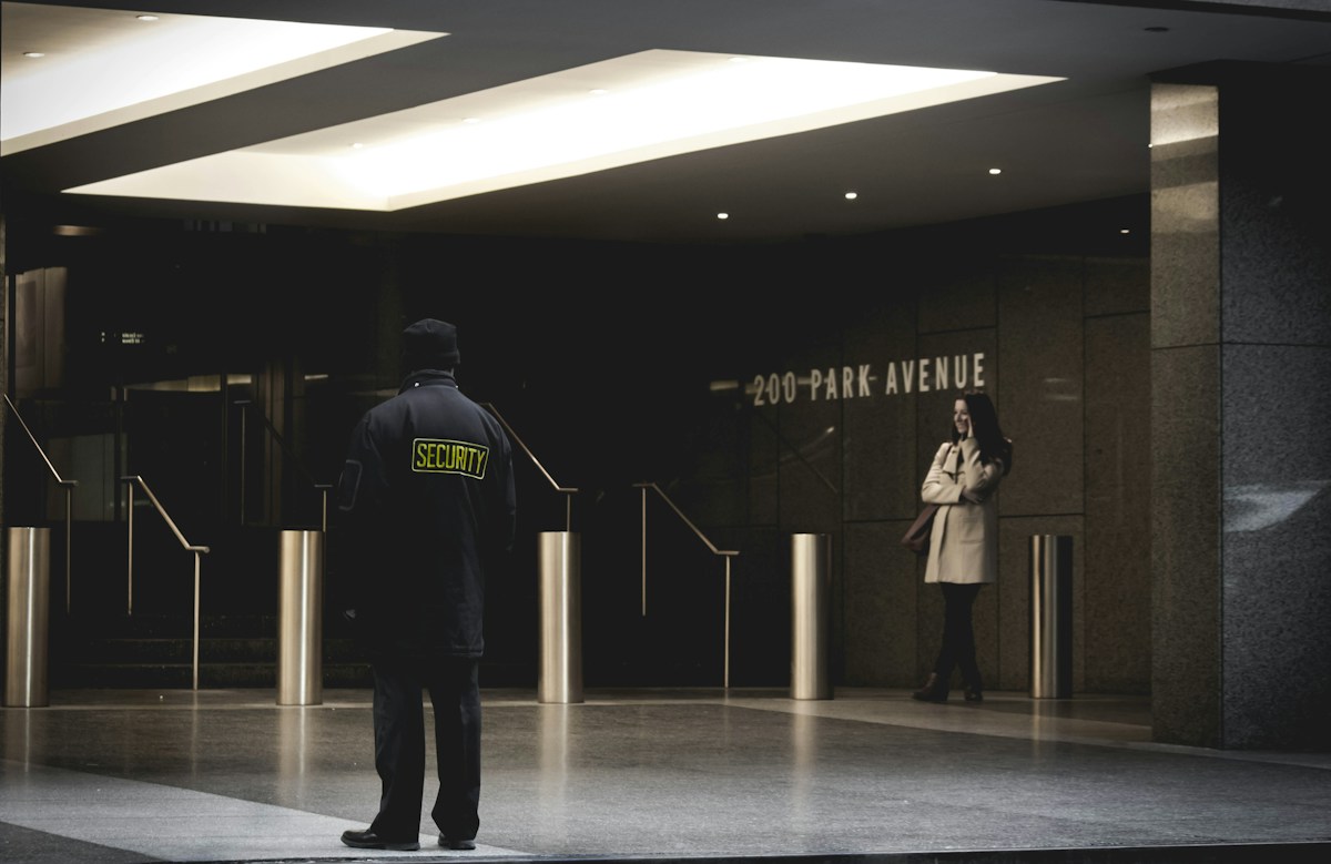 Security guard on duty