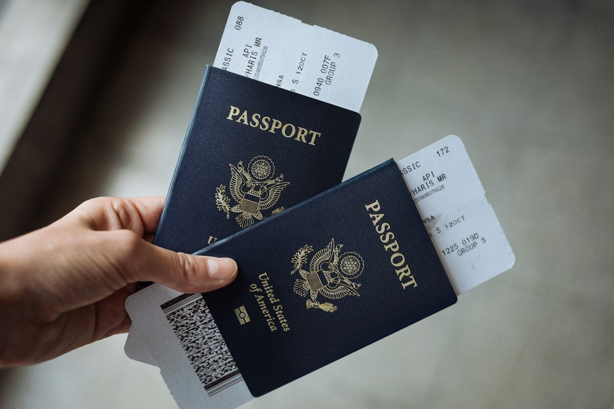 Passports and boarding passes