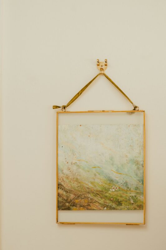 Painting hanging on a wall