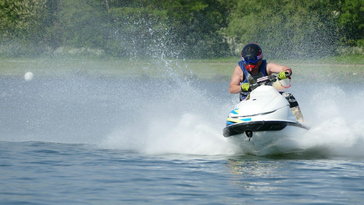 Personal watercraft on a lake