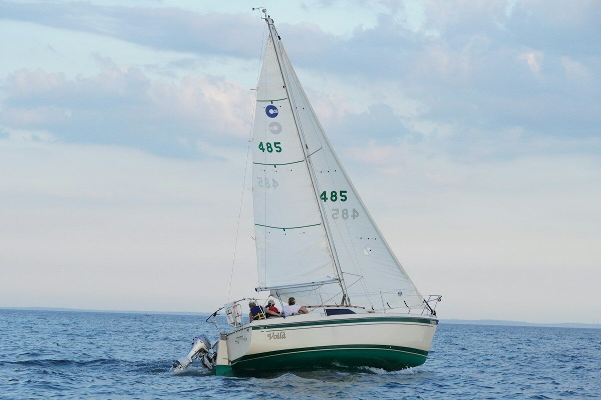Sailboat on open water